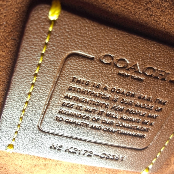 Coach Rogue 25 Tote Heart Print Signature Canvas Red Leather Trim - Picture 8 of 14